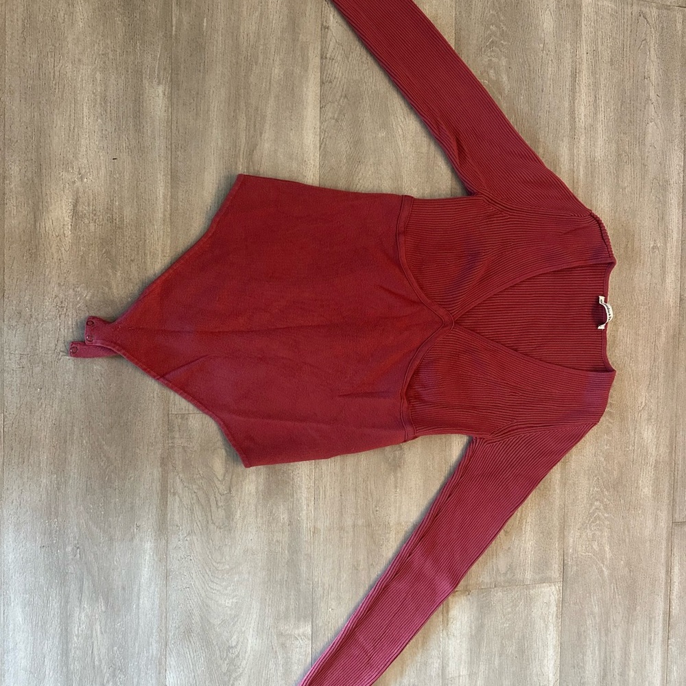 A&F Pink Long Sleeve Bodysuit